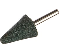 Шарошка абразивная по камню мрамору кафелю хвостовик 6 мм конус с закруглением 25x35 мм FIT IT 36981