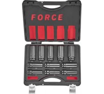 Набор глубоких 6-и гранных торцевых ударных головок 11 предметов FORCE 3 4 6115D