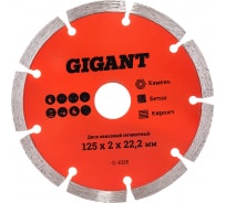 Диск алмазный сегментный (125x2x22.2 мм) Gigant G-1035