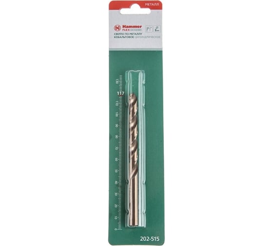 Сверло FLEX DR CO 8х117 мм, кобальт M35, DIN338, HRC65-70 Hammer 202-515