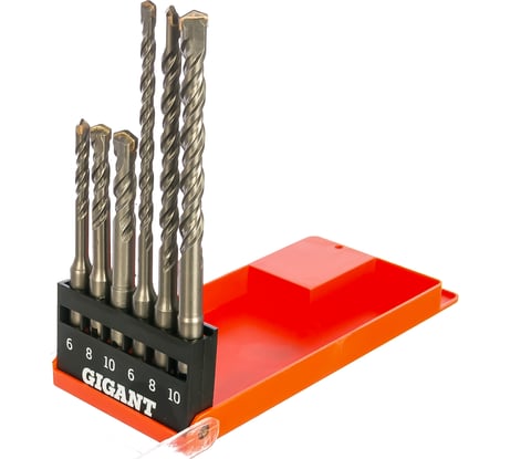 Набор буров (6 шт; 6-10 мм; SDS-plus) Gigant G-11303