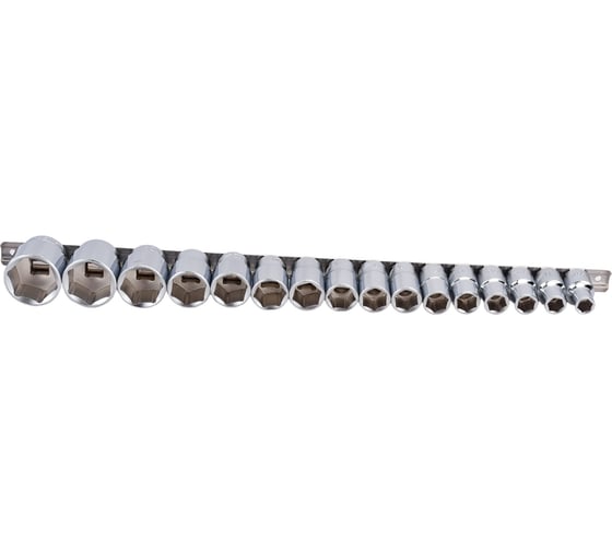 Набор головок 6-гранных торцевых (16 пр; 1/2"; 10-32 мм) JTC JTC-H416M