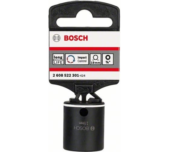 Головка торцевая ударная (19 мм; 3/8"; 30 мм) Bosch 2608522301