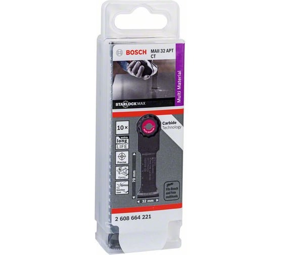 Полотно пильное Multi-Material MAII 32 APT (32x70 мм; 10 шт.) Bosch 2608664221