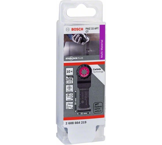 Полотно пильное Multi-Material PAIZ 32 APT (32x50 мм; 10 шт.) Bosch 2608664219