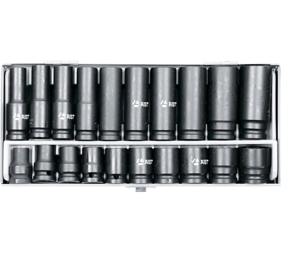 Набор головок стандартных и глубоких ударных 1/2", 20 предметов AIST 4507020 00-00008111 1