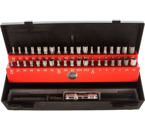 Набор бит-торкс-шестигранник 12-лучевых 42 предмета L-30 75 мм FORCE 4421C