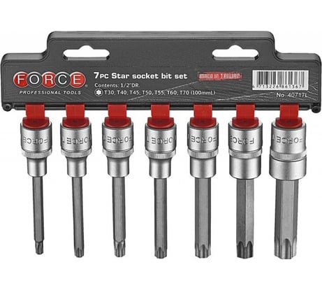 Набор Torx T30-T70 L=100 мм 7 предметов FORCE 40717L