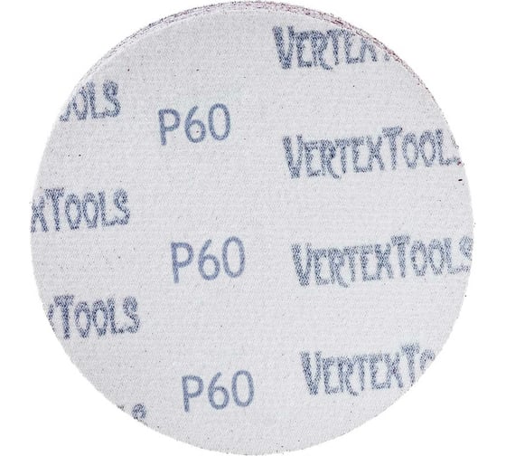 Круг абразивный под липучку (125 мм; Р60) Vertextools 12800-060