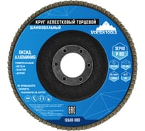 Круг лепестковый торцевой (125х22.2 мм; Р80) Vertextools 12600-080