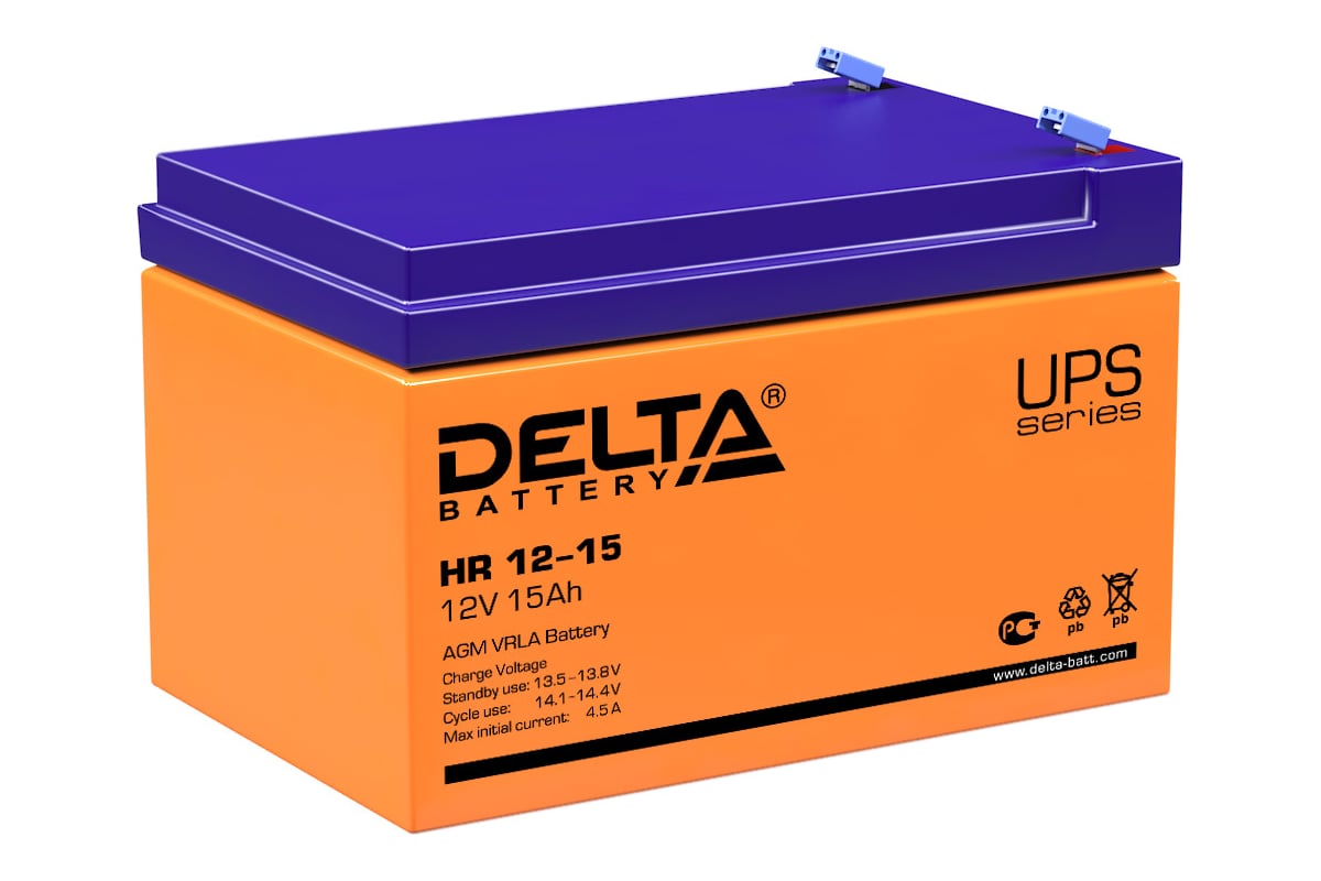 Батарея аккумуляторная Delta HR 12-15 - выгодная цена, отзывы .
