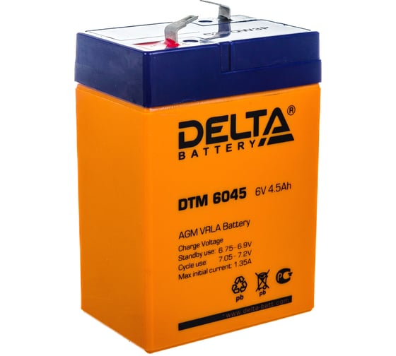 Батарея аккумуляторная Delta DTM 6045