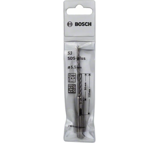 Бур по бетону SDS plus-1 (5.5x50x110 мм) Bosch 2608680260
