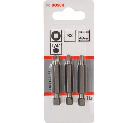 Биты Extra Hard 49 мм, R3, 3 шт. Bosch 2608521116