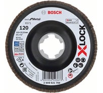 Круг лепестковый X571 по металлу (115 мм; X-LOCK; G120) Bosch 2608621766