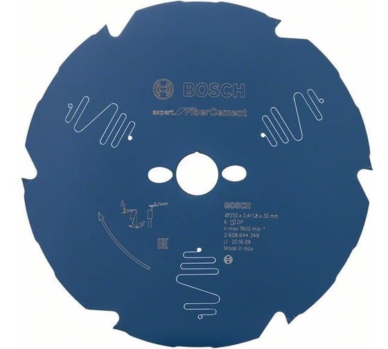 Пильный диск Expert for Fiber Cement (250x30 мм; 6T) Bosch 2608644349