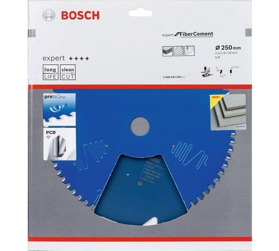 Пильный диск Expert for Fiber Cement (250x30 мм; 6T) Bosch 2608644349
