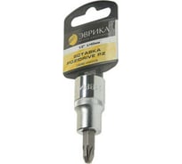 Насадка-вставка с битой Pozidrive (PZ4; 1/2"; 60 мм) с держателем ЭВРИКА ER-94702H