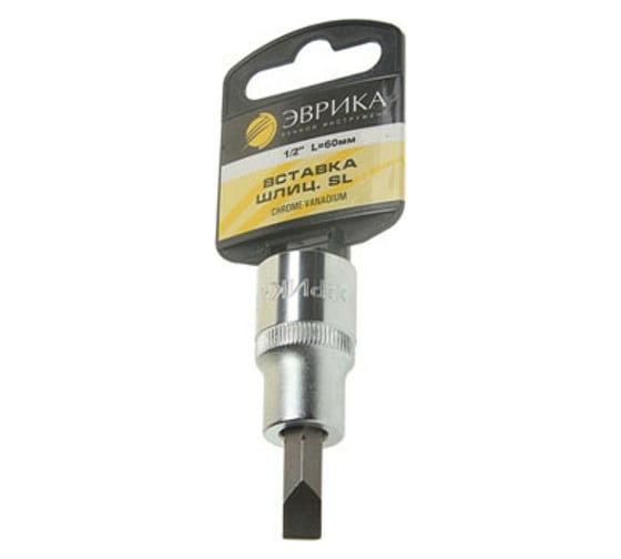 Насадка-вставка с битой (SL 8; 1/2"; 60 мм) с держателем ЭВРИКА ER-94301H 1