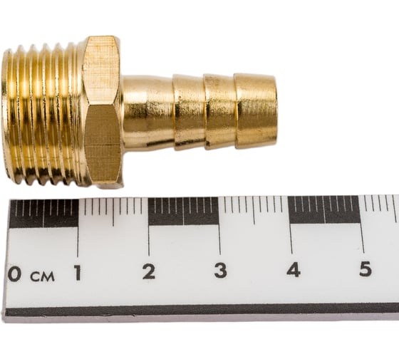 Штуцер пневматический (1/2"M - елочка 10 мм) ЭВРИКА ER-MH08/06