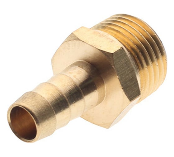 Штуцер пневматический (1/2"M - елочка 16 мм) ЭВРИКА ER-MH08/10
