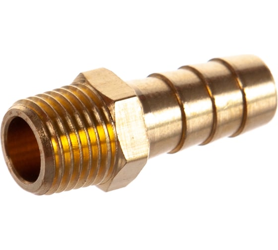 Штуцер пневматический (1/4"M - елочка 10 мм) ЭВРИКА ER-MH04/06