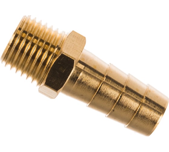 Штуцер пневматический (1/4"M - елочка 10 мм) ЭВРИКА ER-MH04/06