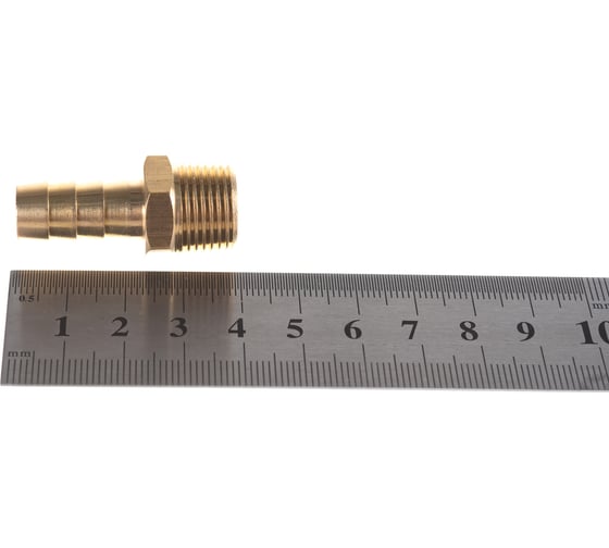 Штуцер пневматический (3/8"M - елочка 10 мм) ЭВРИКА ER-MH06/06