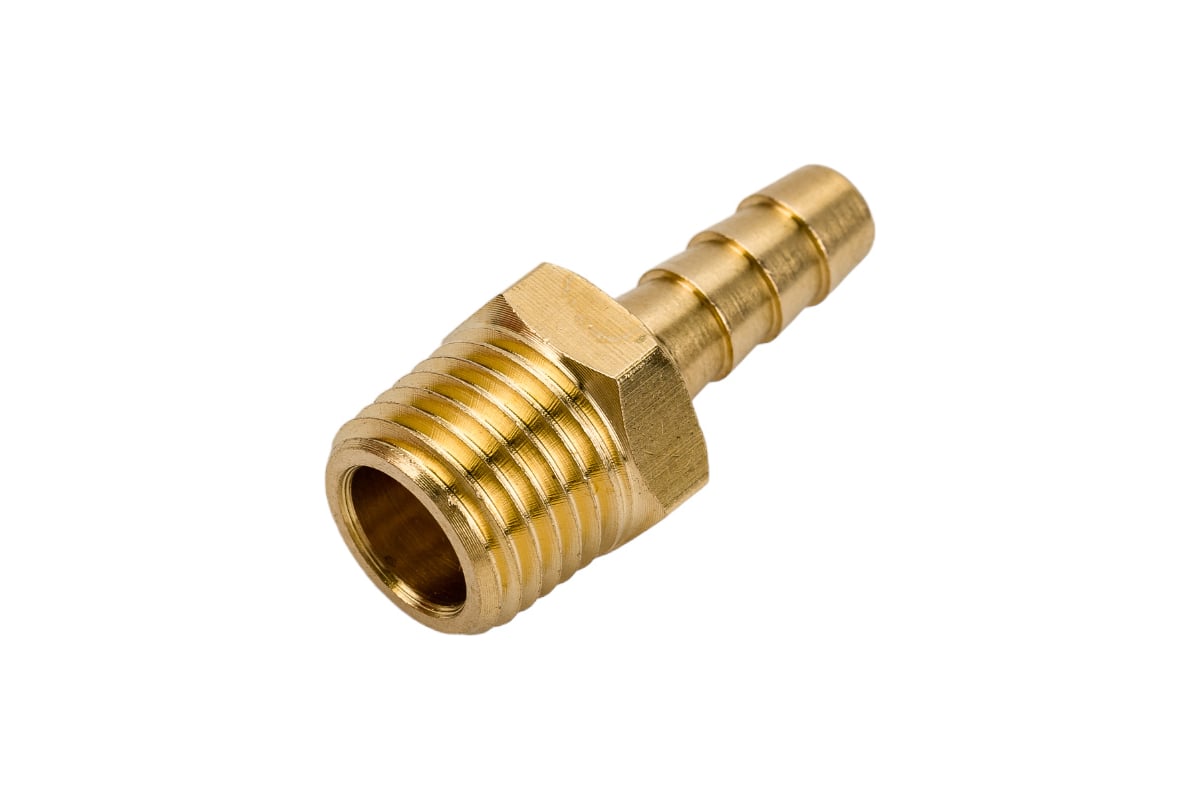 Штуцер пневматический (1/4"M - елочка 6 мм) ЭВРИКА ER-MH04/04 ...