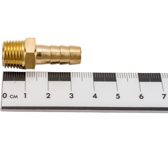 Штуцер пневматический (1/4"M - елочка 8 мм) ЭВРИКА ER-MH04/05