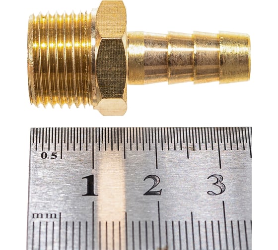 Штуцер пневматический (3/8"M - елочка 8 мм) ЭВРИКА ER-MH06/05