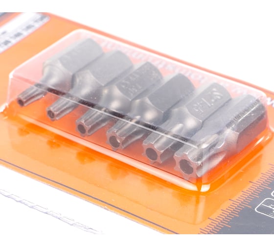 Набор бит TORX с отверстием 6 шт., 30 мм АвтоDело 40631 11989