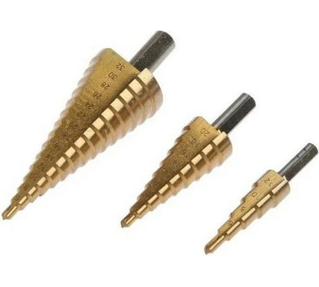 Набор сверл ступенчатых СТМ-520 3 предмета, кобальт (4-12, 4-20, 4-32 мм) Strong стм-52040630