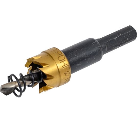 Коронка по металлу цилиндрическая СТК-058 GOLD 16 мм, HSS Strong стк-05800016 1