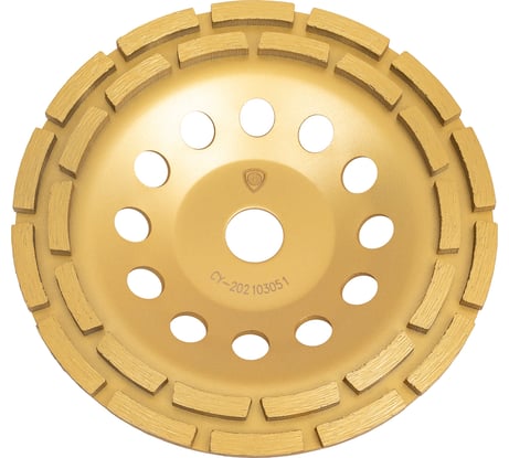 Алмазная чашка по бетону СТД-189 SEGMENT 180 мм, желтая Strong стд-18900180