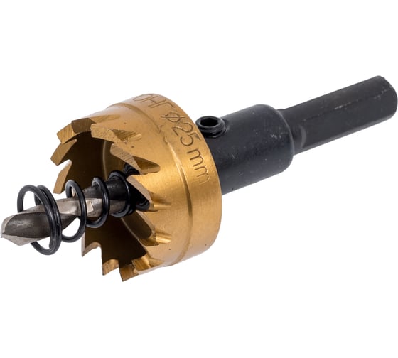 Коронка по металлу цилиндрическая СТК-058 GOLD 25 мм, HSS Strong стк-05800025 1
