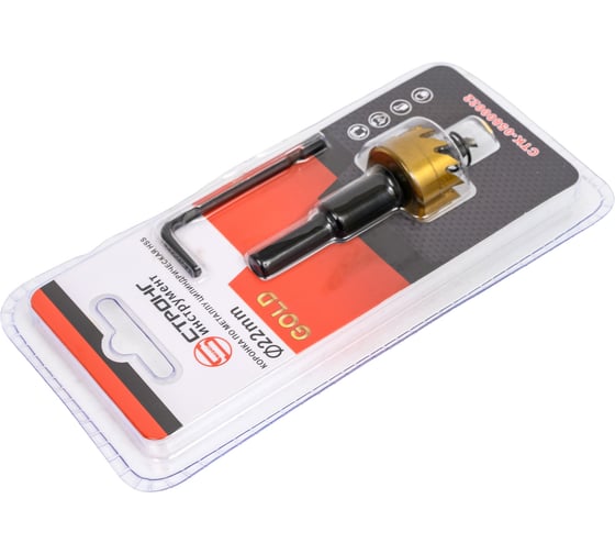 Коронка по металлу цилиндрическая СТК-058 GOLD 22 мм, HSS Strong стк-05800022