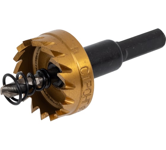 Коронка по металлу цилиндрическая СТК-058 GOLD 28 мм, HSS Strong стк-05800028 1