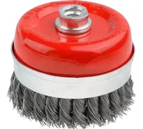 Щетка крацовка усиленная СТМ-503 125 мм, жесткий крученый ворс, для УШМ Strong стм-50300125