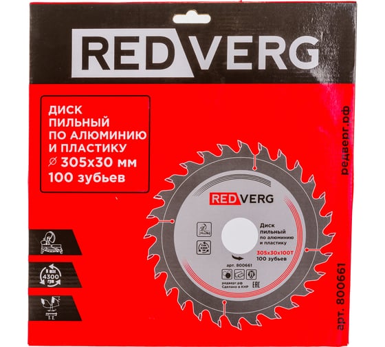 Диск пильный (305х30/25.4 мм; 100 зубьев) REDVERG 6621270