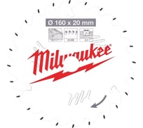 Диск пильный по дереву (160x20x2.2 мм; 24Z) для циркулярной пилы Milwaukee 4932471290