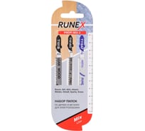 Набор пилок PROFI MIX-3 по дереву и металлу T101B/T101AO/T118AF 3 шт. Runex 555815