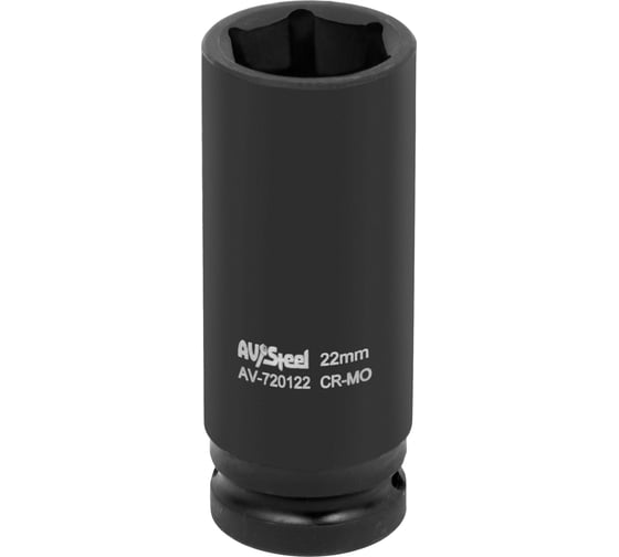 Головка ударная шестигранная удлиненная (22 мм; 1/2DR) AV Steel AV-720122 1