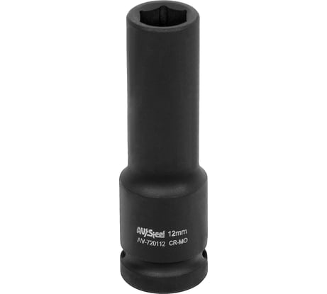 Головка ударная шестигранная удлиненная (12 мм; 1/2DR) AV Steel AV-720112