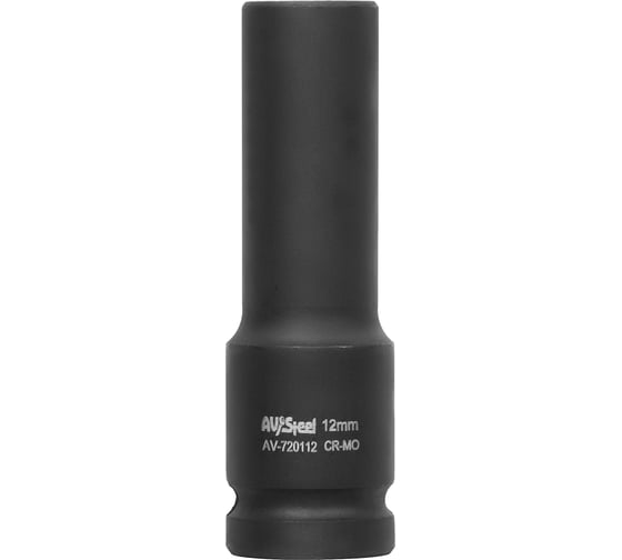 Головка ударная шестигранная удлиненная (12 мм; 1/2DR) AV Steel AV-720112