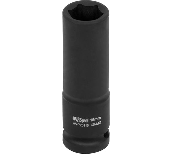 Головка ударная шестигранная удлиненная (15 мм; 1/2DR) AV Steel AV-720115
