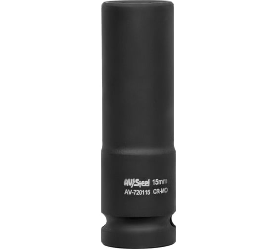 Головка ударная шестигранная удлиненная (15 мм; 1/2DR) AV Steel AV-720115
