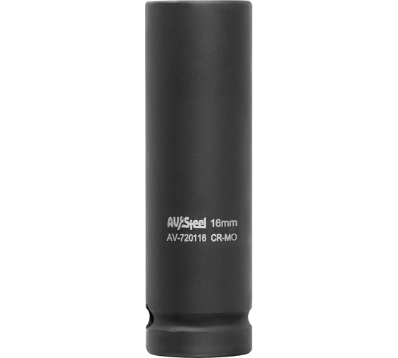 Головка ударная шестигранная удлиненная (16 мм; 1/2DR) AV Steel AV-720116