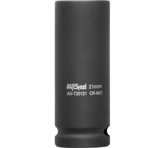 Головка ударная шестигранная удлиненная (21 мм; 1/2DR) AV Steel AV-720121