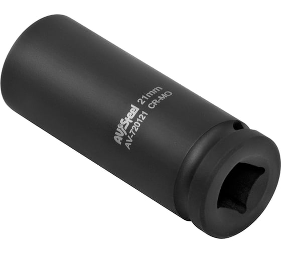 Головка ударная шестигранная удлиненная (21 мм; 1/2DR) AV Steel AV-720121